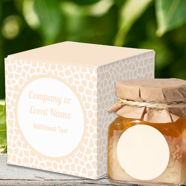 Terrazzo - Orange Peach Classic Favor Box (Terrazzo - Orange Peach Classic Favor Box - Honey Jar by Leapfroglisics Shop)