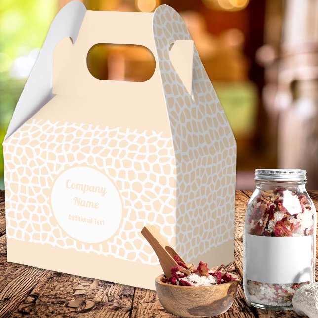 Terrazzo - Orange Peach Gable Favor Box (Terrazzo - Orange Peach Gable Favor Box-Bath Salts by Leapfroglisics Shop)