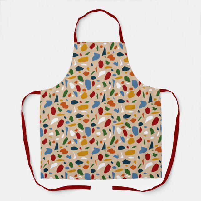 Terrazzo Pattern Colorful Apron (Front)