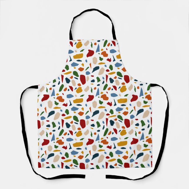 Terrazzo Pattern Colorful Apron (Front)