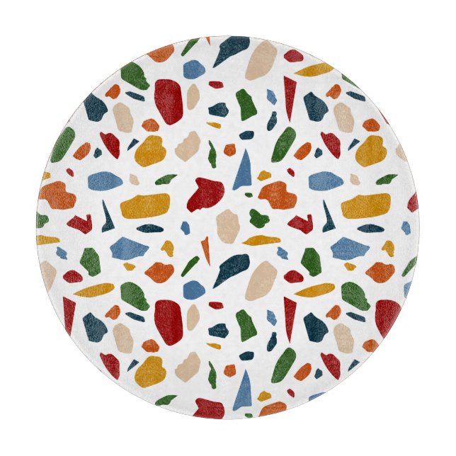 Terrazzo Pattern Colorful Cutting Board (Front)