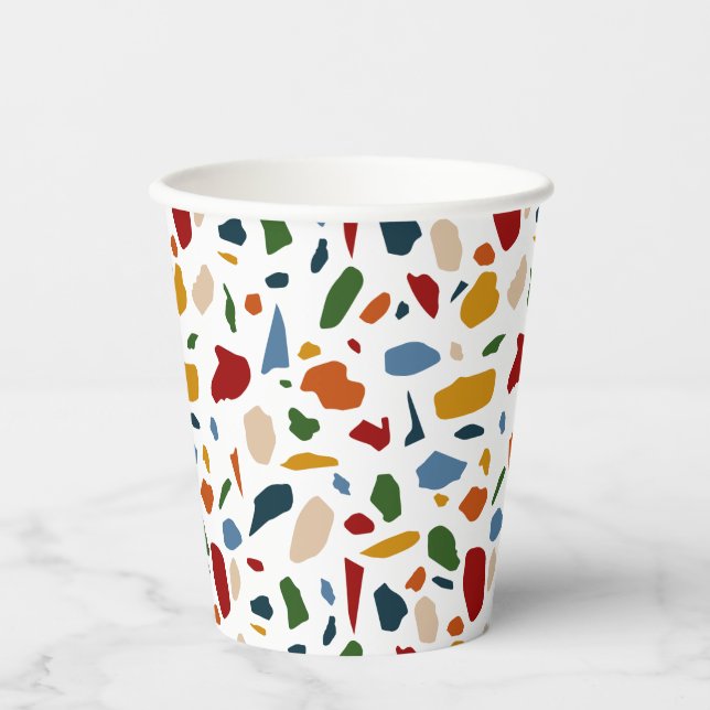 Terrazzo Pattern Colorful Paper Cups (Front)