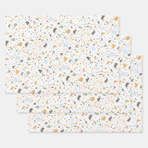 Terrazzo Pattern Design Wrapping Paper Sheets