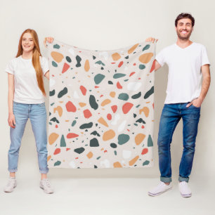 Terrazzo Pattern Fleece Blanket