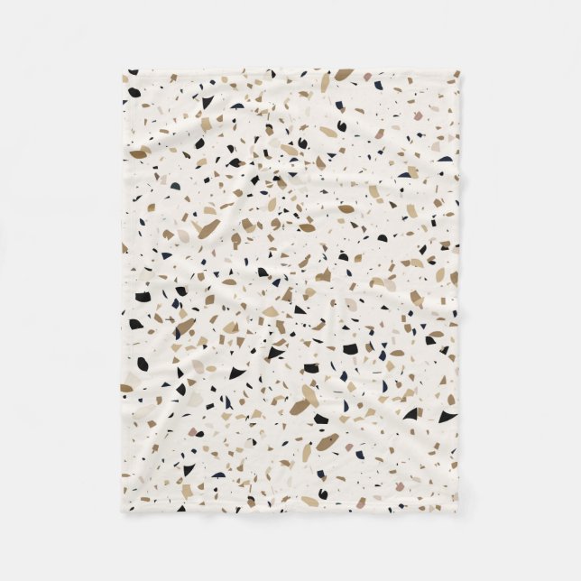 Terrazzo Pattern I Fleece Blanket (Front)