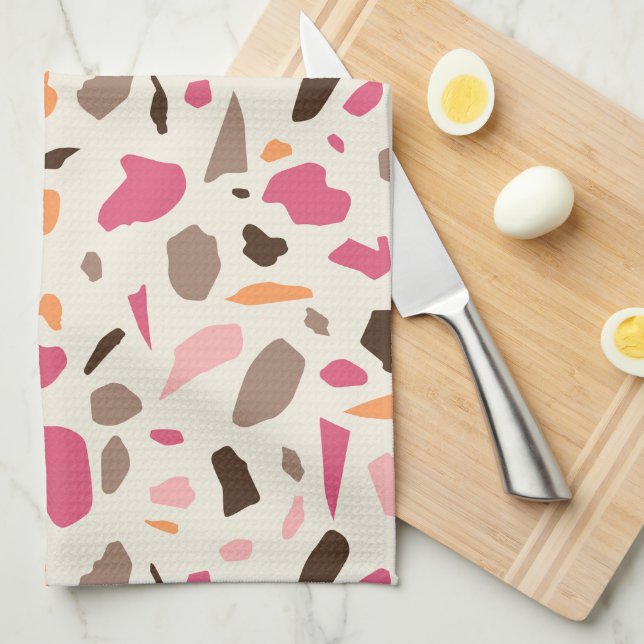 Terrazzo Pattern Kitchen Towel (Quarter Fold)