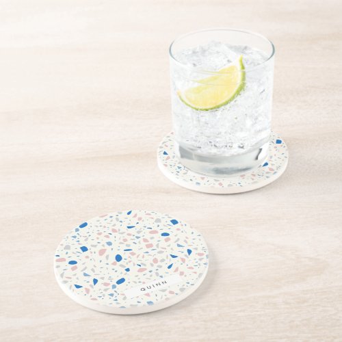 Terrazzo Pattern Neutral Natural Elegant Coaster