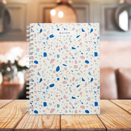 Terrazzo Pattern Neutral Natural Elegant Notebook