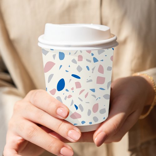 Terrazzo Pattern Neutral Natural Elegant Paper Cups