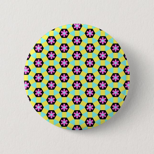 Terrazzo Pattern Pinback Button (Front)
