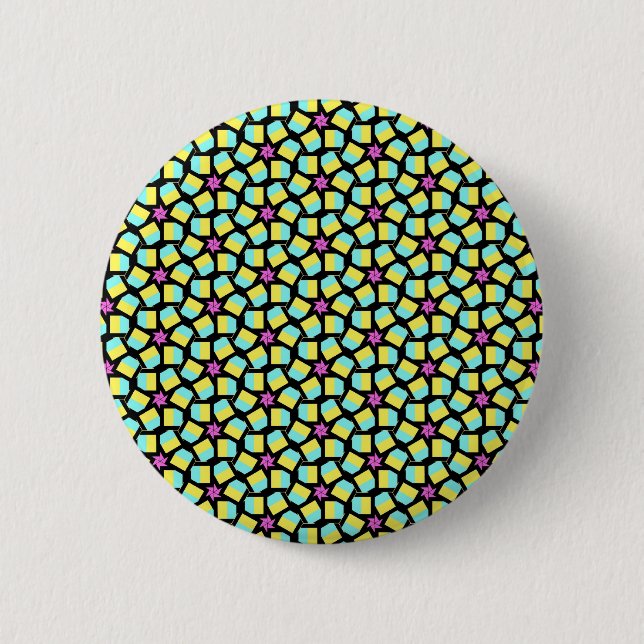 Terrazzo Pattern Pinback Button (Front)