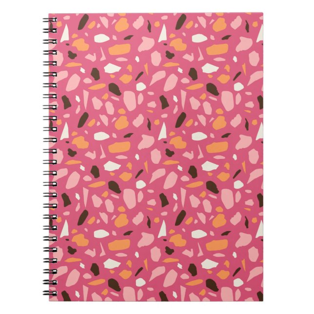 Terrazzo Pattern Pink Notebook (Front)