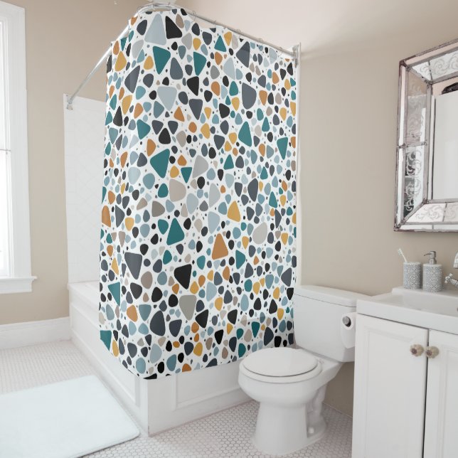 Terrazzo Pattern Shower Curtain (In Situ)