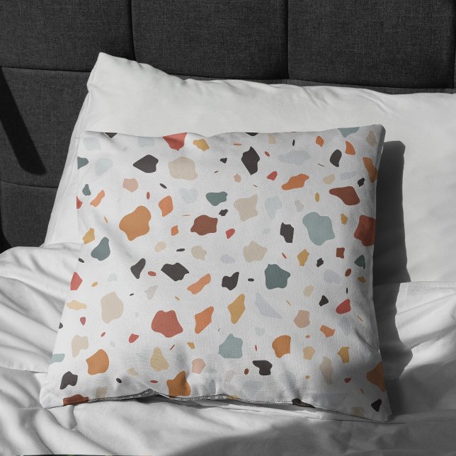 Terrazzo Pattern Throw Pillow (Terrazzo Pillow)