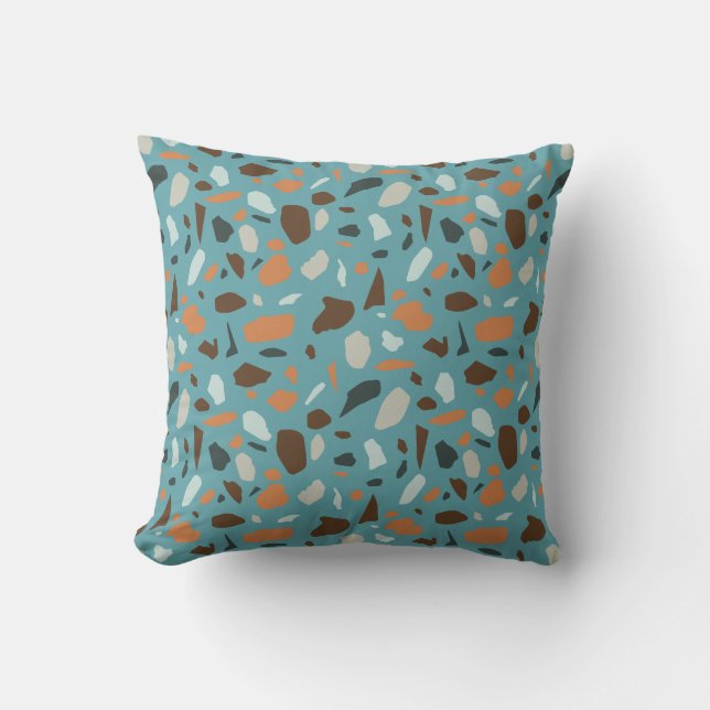 Terrazzo Pattern Throw Pillow (Front)