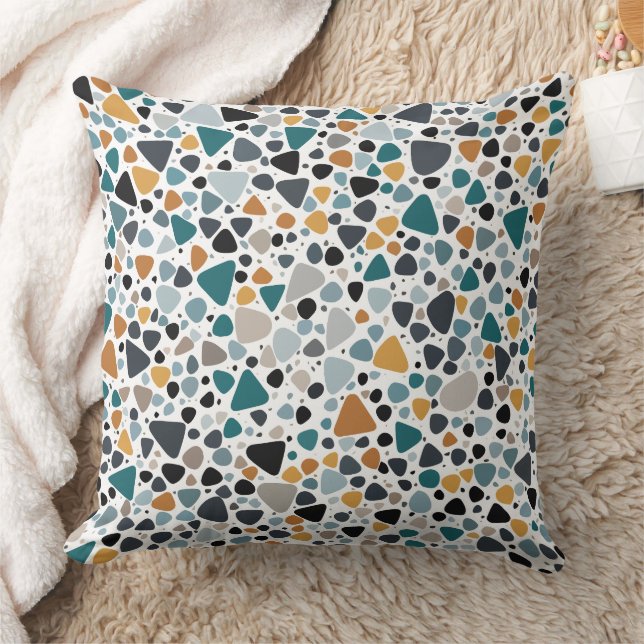 Terrazzo Pattern Throw Pillow (Blanket)