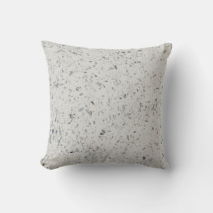 Terrazzo Pebbles Quartz Coastal Throw Pillow