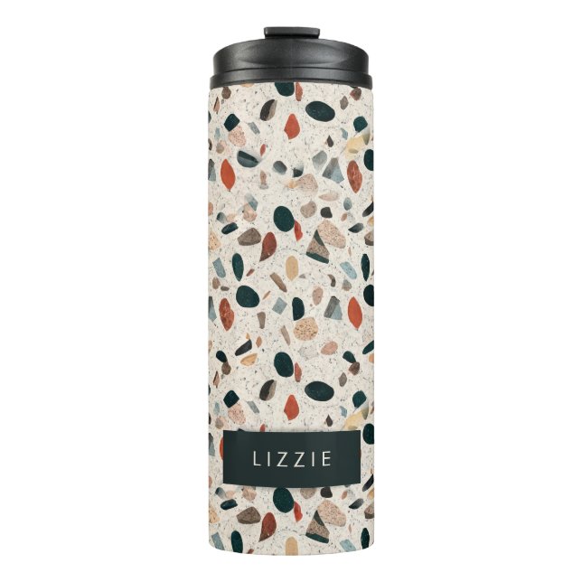 Terrazzo Personalized Thermal Tumbler (Front)