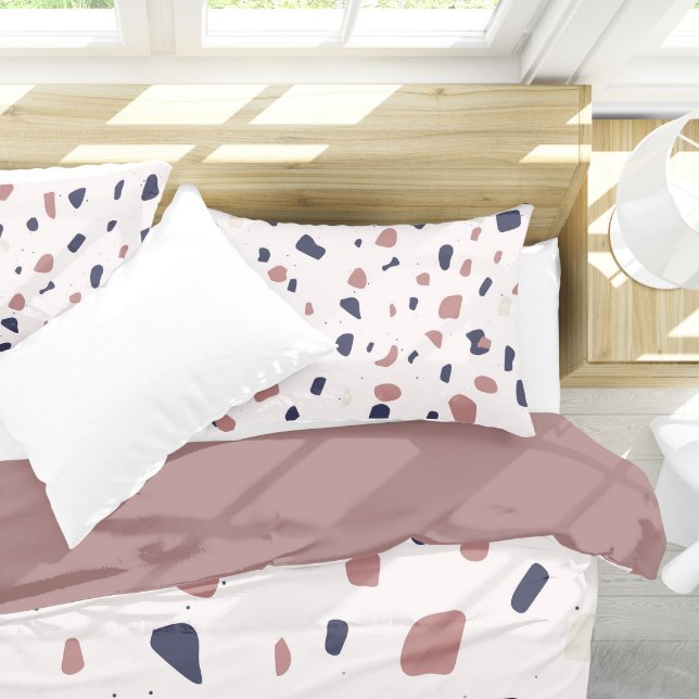 Terrazzo Pillow Case (Terrazzo Pillow Case On Bed)