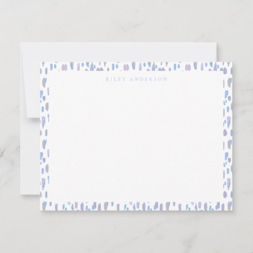 Terrazzo Print Flat Note Card in Lilac