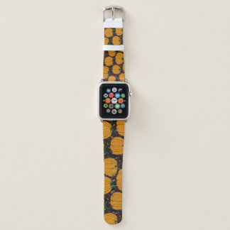 Terrazzo pumpkins, autumn vintage pattern. apple watch band