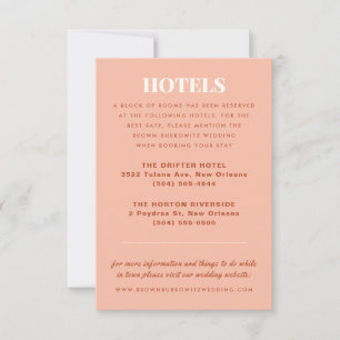 Terrazzo Slab Wedding Accommodation Enclosure Card