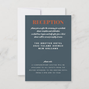 Terrazzo Slab Wedding Reception Enclosure Card
