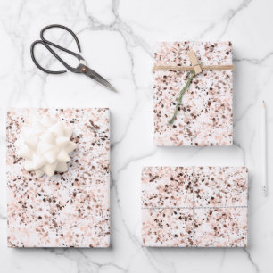 Terrazzo Speckle Fall Color Palette   Spice Wrapping Paper Sheets