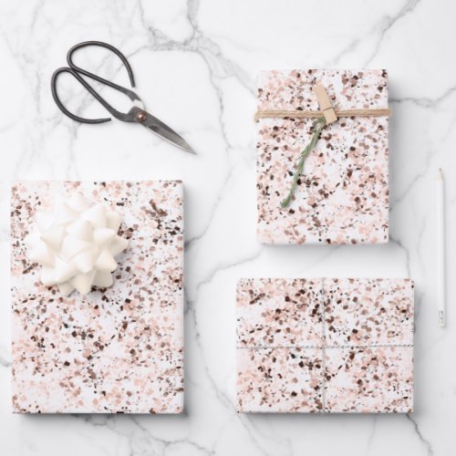 Terrazzo Speckle Fall Color Palette  Spice Wrapping Paper Sheets