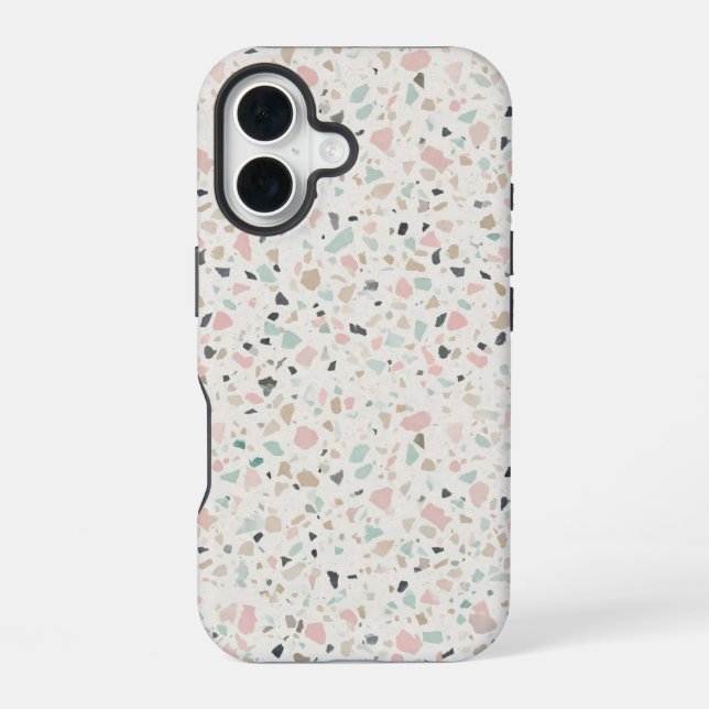Terrazzo Speckle Pattern Case Pastel (Back)