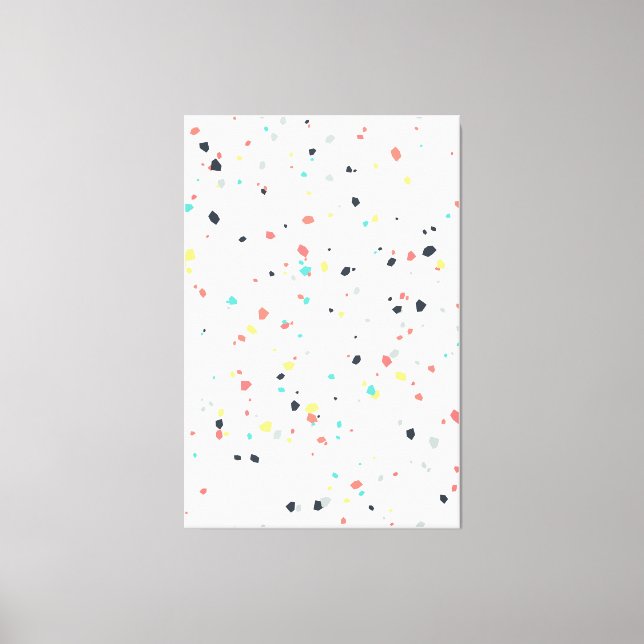Terrazzo Speckle Seamless Pattern Canvas Print (Front)