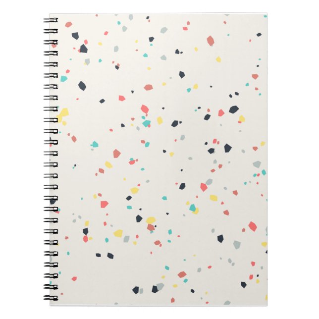 Terrazzo Speckle Seamless Pattern Notebook (Front)