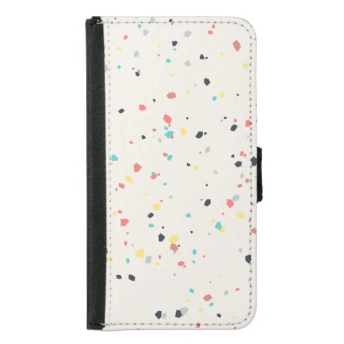 Terrazzo Speckle Seamless Pattern Samsung Galaxy S5 Wallet Case