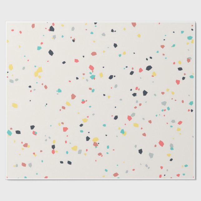 Terrazzo Speckle Seamless Pattern Wrapping Paper (Flat)