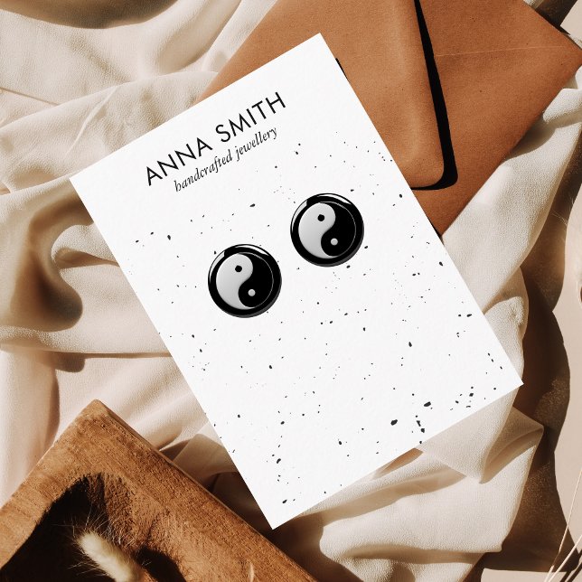 Terrazzo Stone Kraft Marble Earring Display Business Card (Creator Uploaded)