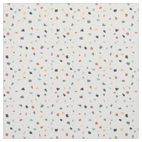 Terrazzo Tile Confetti Modern Style Earth Tones Fabric
