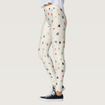 Terrazzo Tile Confetti Modern Style Earth Tones Leggings<br><div class="desc">Modeled on Italian terrazzo tile these leggings have a fun and festive confetti flake look in warm earth tones with a splash of color. These leggings have a clean and modern look with faux tile flecks in gray, rust orange, yellow, gray-green, mint green and black against a cream colored background....</div>