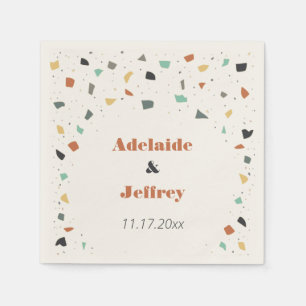Terrazzo Tile Confetti Modern Style Earth Tones Napkins