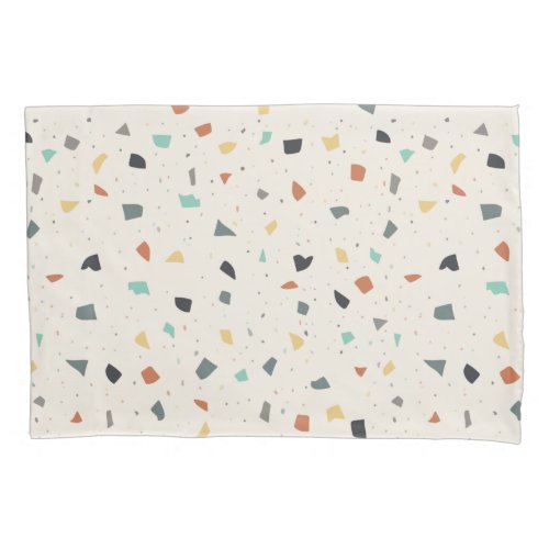 Terrazzo Tile Confetti Modern Style Earth Tones Pillow Case