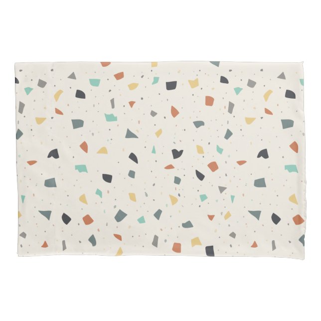 Terrazzo Tile Confetti Modern Style Earth Tones Pillow Case (Front)