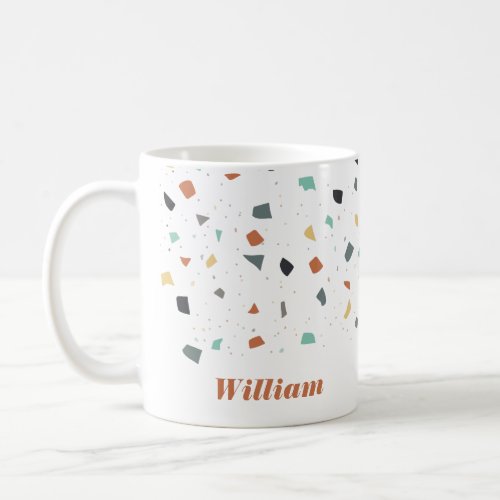 Terrazzo Tile Confetti Modern Style Personalized Coffee Mug
