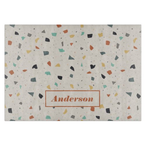 Terrazzo Tile Confetti Modern Style Personalized Cutting Board