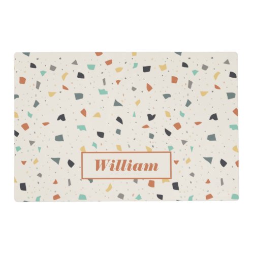 Terrazzo Tile Confetti Modern Style Personalized Placemat