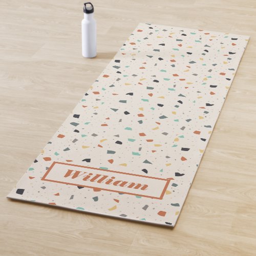 Terrazzo Tile Confetti Modern Style Personalized Yoga Mat
