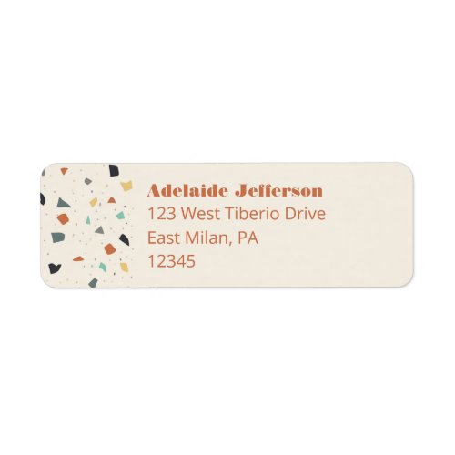 Terrazzo Tile Confetti Return Address Labels