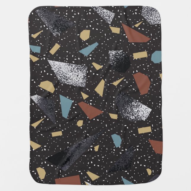 Terrazzo Vintage Surface Design Baby Blanket (Front)