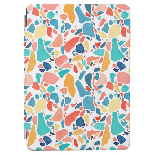 Terrazzo watercolor seamless pattern Hand drawn o iPad Air Cover