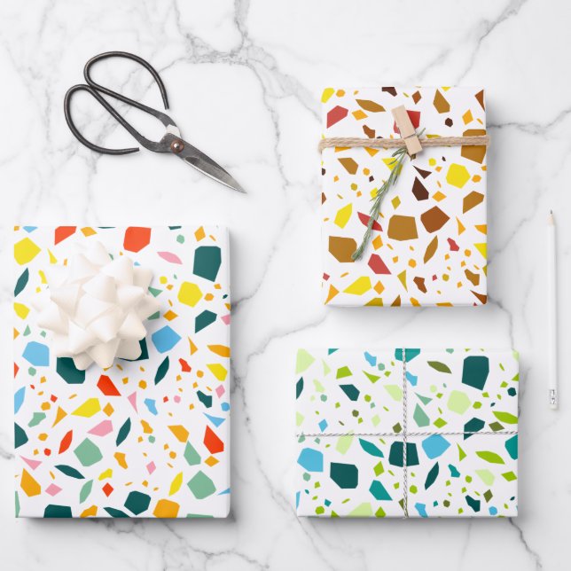 Terrazzo Wrapping Paper Sheets (Front)