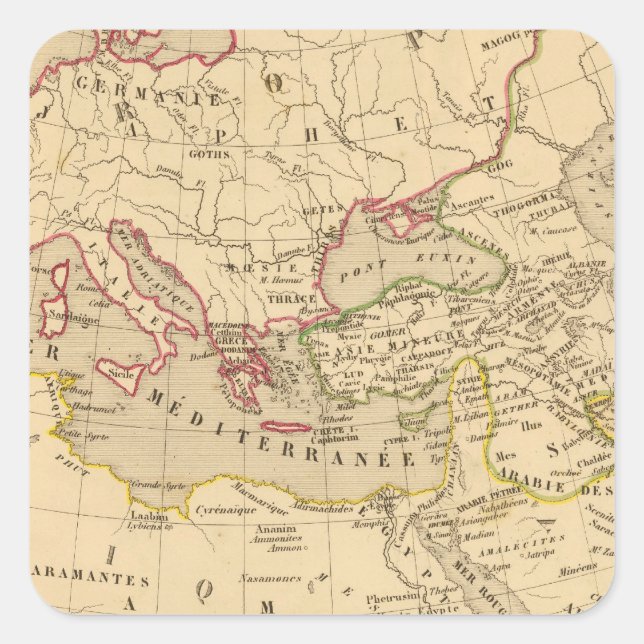 Terre aux trois fils de Noe Square Sticker (Front)