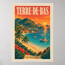 Terre-de-Bas Les Saintes Vintage Poster | Poster